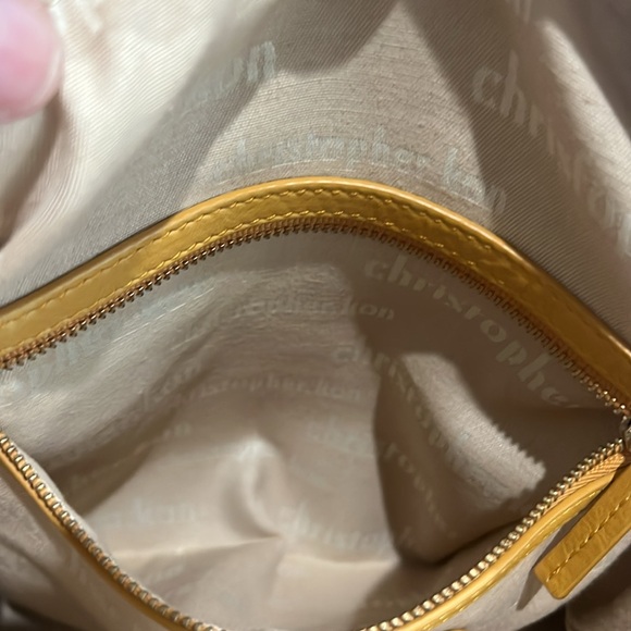 Handbag by Christopher Kon, Butterscotch leather. 15.5” w, 14.25” l, 1” d, - Picture 9 of 11